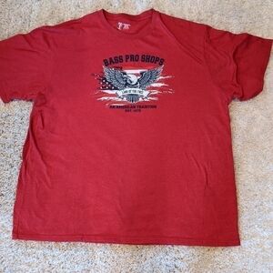 Bass Pro Shops An American Tradition Red Tee XXXL